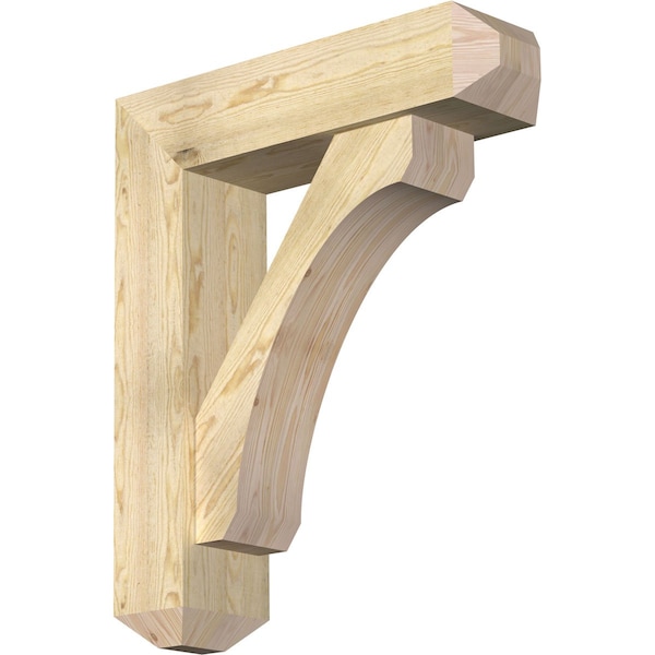 Ekena Millwork Legacy Craftsman Rough Sawn Bracket w/ Offset Brace, Douglas Fir, 8"W x 30"D x 36"H BKT0806X30X36LEC04RDF - main